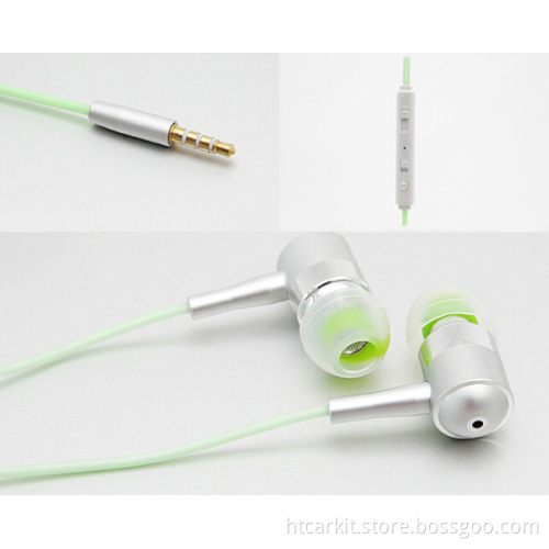 Selling universal led light earphone for iphone 7 lighting earphone microphone